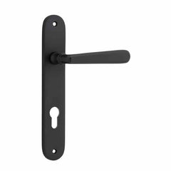 Door Lever Copenhagen Oval Euro Pair Matt Black