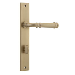 Door Lever Verona Rectangular Privacy Brushed Brass