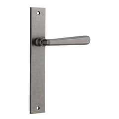 Door Lever Copenhagen Rectangular Latch Pair Distressed Nickel
