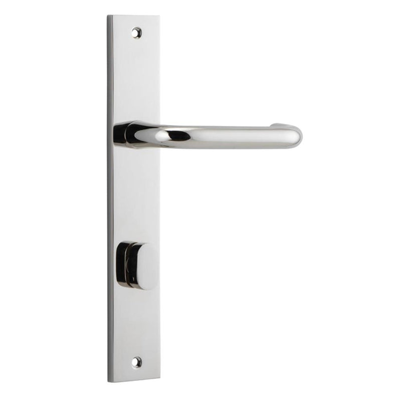 Door Lever Oslo Rectangular Privacy Polished Nickel