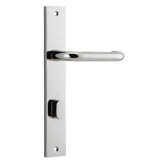 Door Lever Oslo Rectangular Privacy Polished Nickel