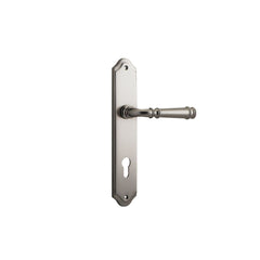 Door Lever Verona Shouldered Euro Satin Nickel