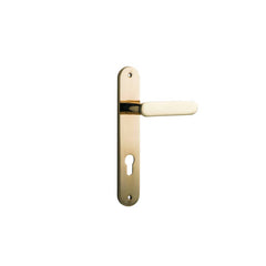 Door Lever Bronte Oval Euro Polished Brass