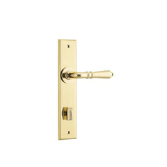 Door Lever Sarlat Chamfered Privacy Polished Brass