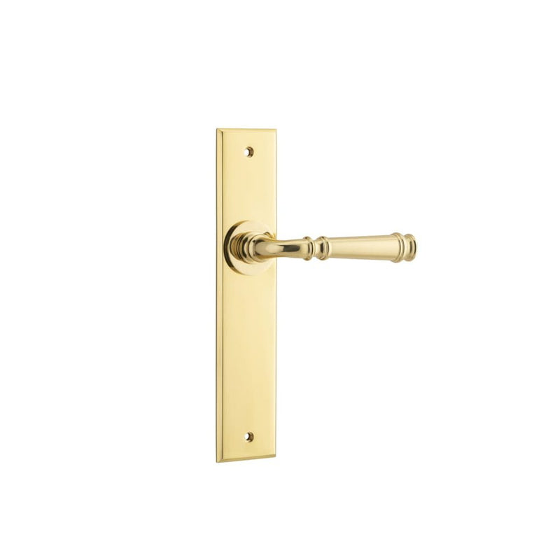 Door Lever Verona Chamfered Latch Polished Brass