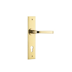 Door Lever Annecy Chamfered Euro Polished Brass