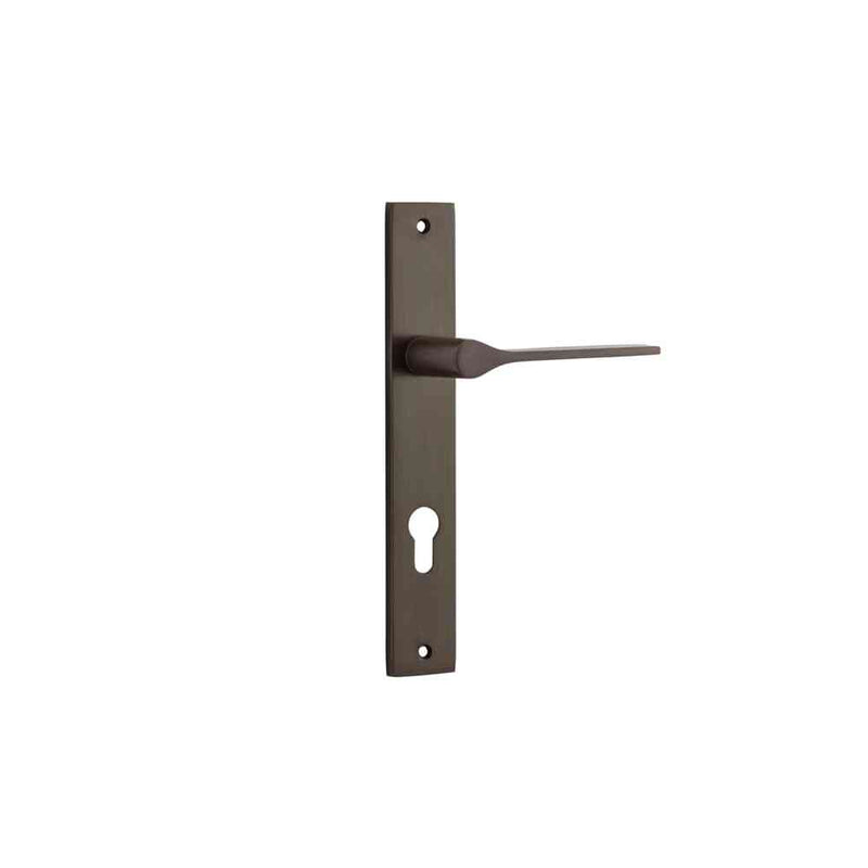 Door Lever Como Rectangular Euro Signature Brass