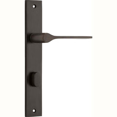 Door Lever Como Rectangular Privacy Signature Brass