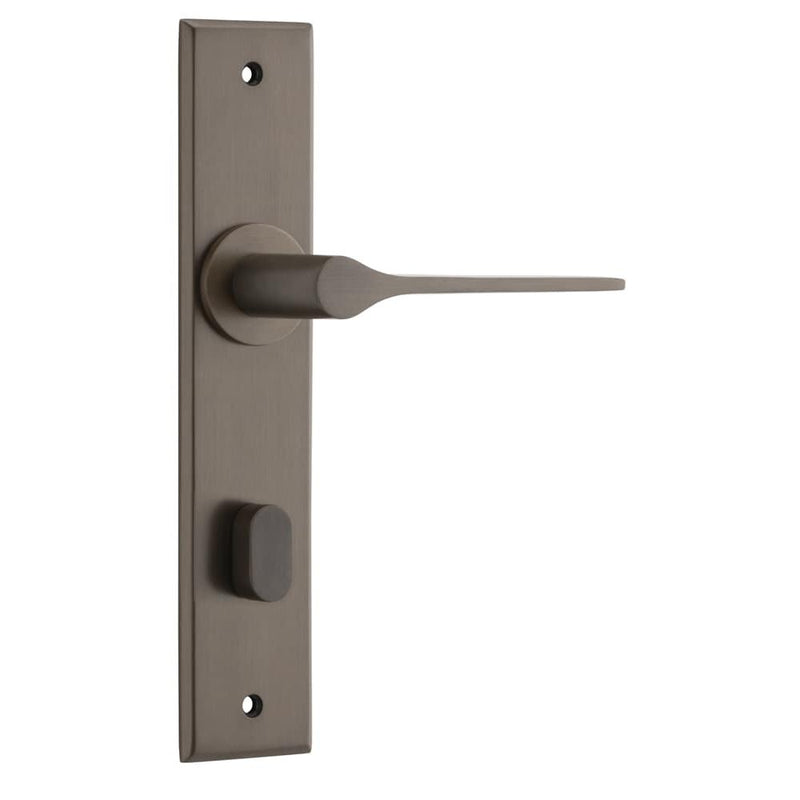 Door Lever Como Chamfered Privacy Signature Brass