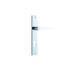 Door Lever Como Rectangular Euro Polished Chrome