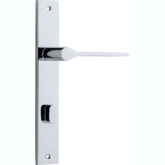 Door Lever Como Rectangular Privacy Polished Chrome