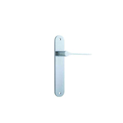 Door Lever Como Oval Latch Brushed Chrome