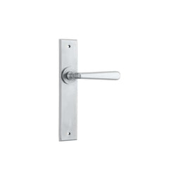 Door Lever Copenhagen Chamfered Latch Pair Brushed Chrome