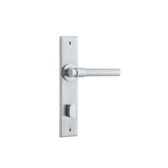 Door Lever Helsinki Chamfered Privacy Brushed Chrome