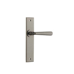 Door Lever Copenhagen Chamfered Latch Pair Distressed Nickel