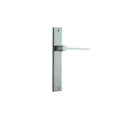 Door Lever Como Rectangular Latch Satin Nickel