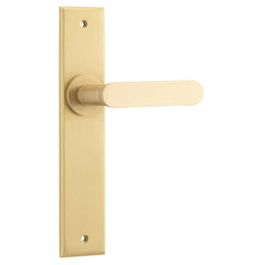 Door Lever Bronte Chamfered Latch Brushed Brass