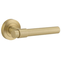 Door Lever Helsinki Round Rose Brushed Gold PVD