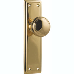 Door Knob Milton Latch Pair Polished Brass