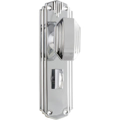 Door Knob Napier Art Deco Privacy Pair Chrome Plated