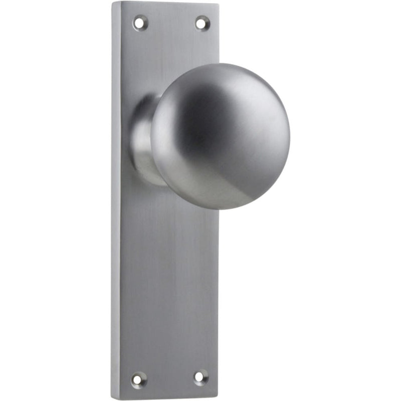 Door Knob Victorian Latch Pair Satin Chrome