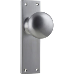Door Knob Victorian Latch Pair Satin Chrome