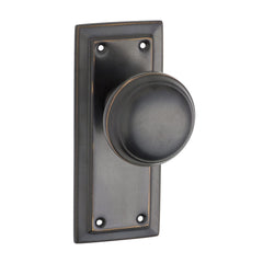 Door Knob Richmond Latch Pair Antique Copper