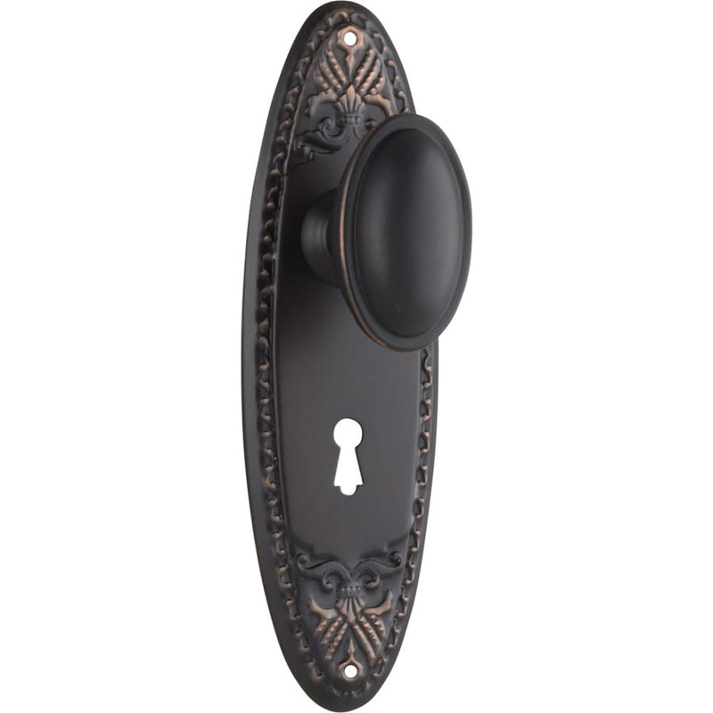 Door Knob Fitzroy Lock Pair Antique Copper