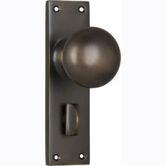 Door Knob Victorian Privacy Pair Antique Brass