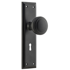 Door Knob Milton Lock Pair Matt Black