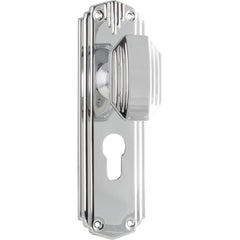 Door Knob Napier Art Deco Euro Pair Chrome Plated