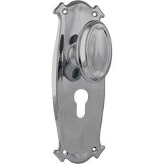 Door Knob Bungalow Euro Pair Chrome Plated