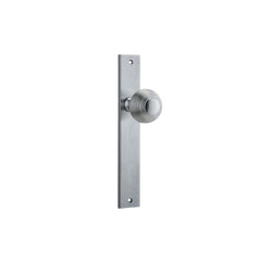Door Knob Guildford Rectangular Latch Brushed Chrome