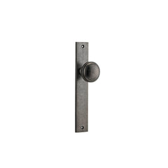 Door Knob Paddington Rectangular Latch Distressed Nickel
