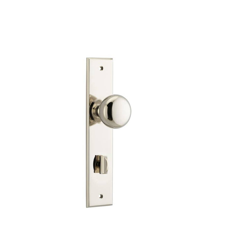 Door Knob Cambridge Chamfered Privacy Polished Nickel