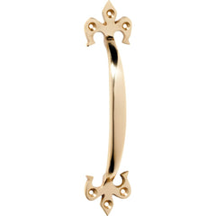 Pull Handle Fleur-de-lis Polished Brass 165mm