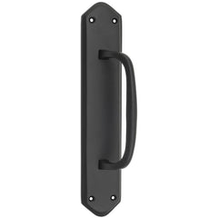Pull Handle Offset Backplate Matt Black