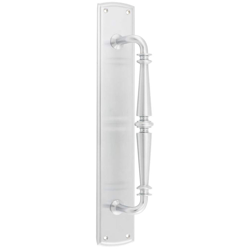 Pull Handle Sarlat Backplate Brushed Chrome 380mm