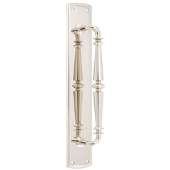 Pull Handle Sarlat Backplate Polished Nickel 380mm