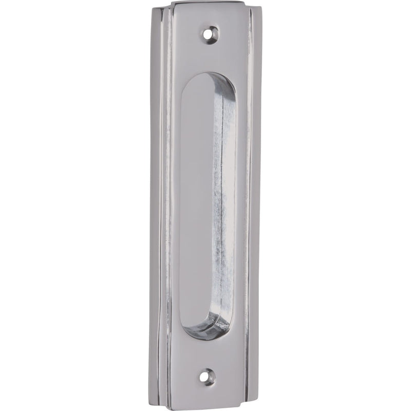 Sliding Door Pull Traditional Satin Chrome H150xW43mm