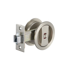 Zanda Sliding Cavity Privacy Set Round Stainless Steel
