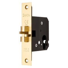 Zanda Sliding Mortice Lock Euro Satin Brass Claw Type 57mm