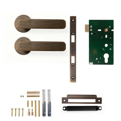Momo Aspen Lever Mortice Passage Set - Bronze