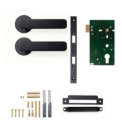 Momo Aspen Lever Mortice Passage Set - Matt Black