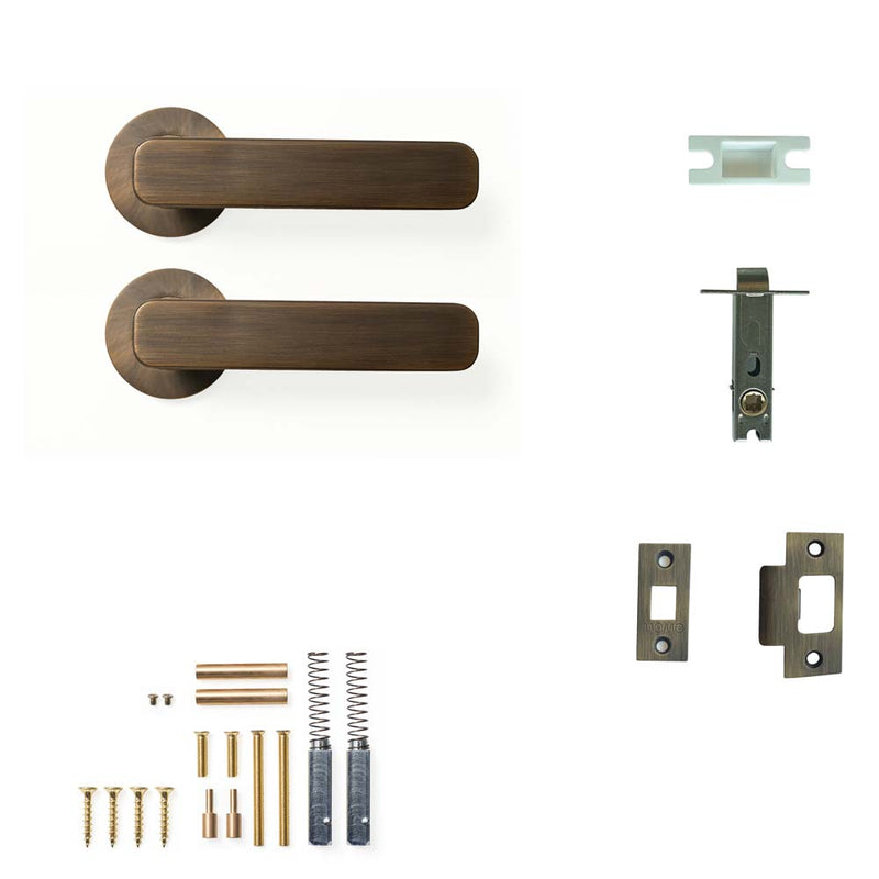 Momo Aspen Lever Tubular Latch Passage Set - Bronze