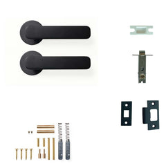 Momo Aspen Lever Tubular Latch Passage Set - Matt Black