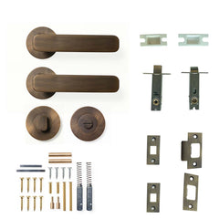 Momo Aspen Lever Tubular Latch Privacy Set - Bronze