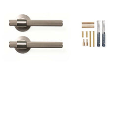 Momo Belgravia Knurled Lever Handle Set Dull Brushed Nickel