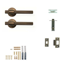Momo Belgravia Knurled Lever Tubular Latch Passage Set - Bronze