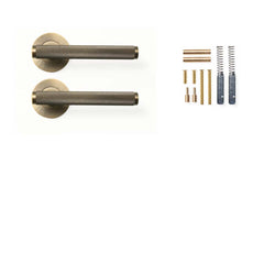 Momo Bellevue Knurled Lever Handle Set Dark Brushed Brass